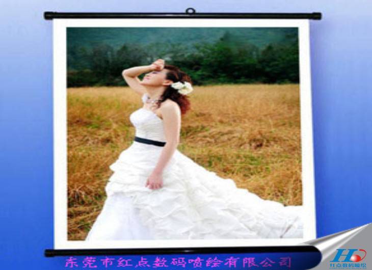 掛畫寫真噴繪又可稱為銀雕布寫真噴繪、高光白畫布寫真噴繪、絲光絹布寫真噴繪。